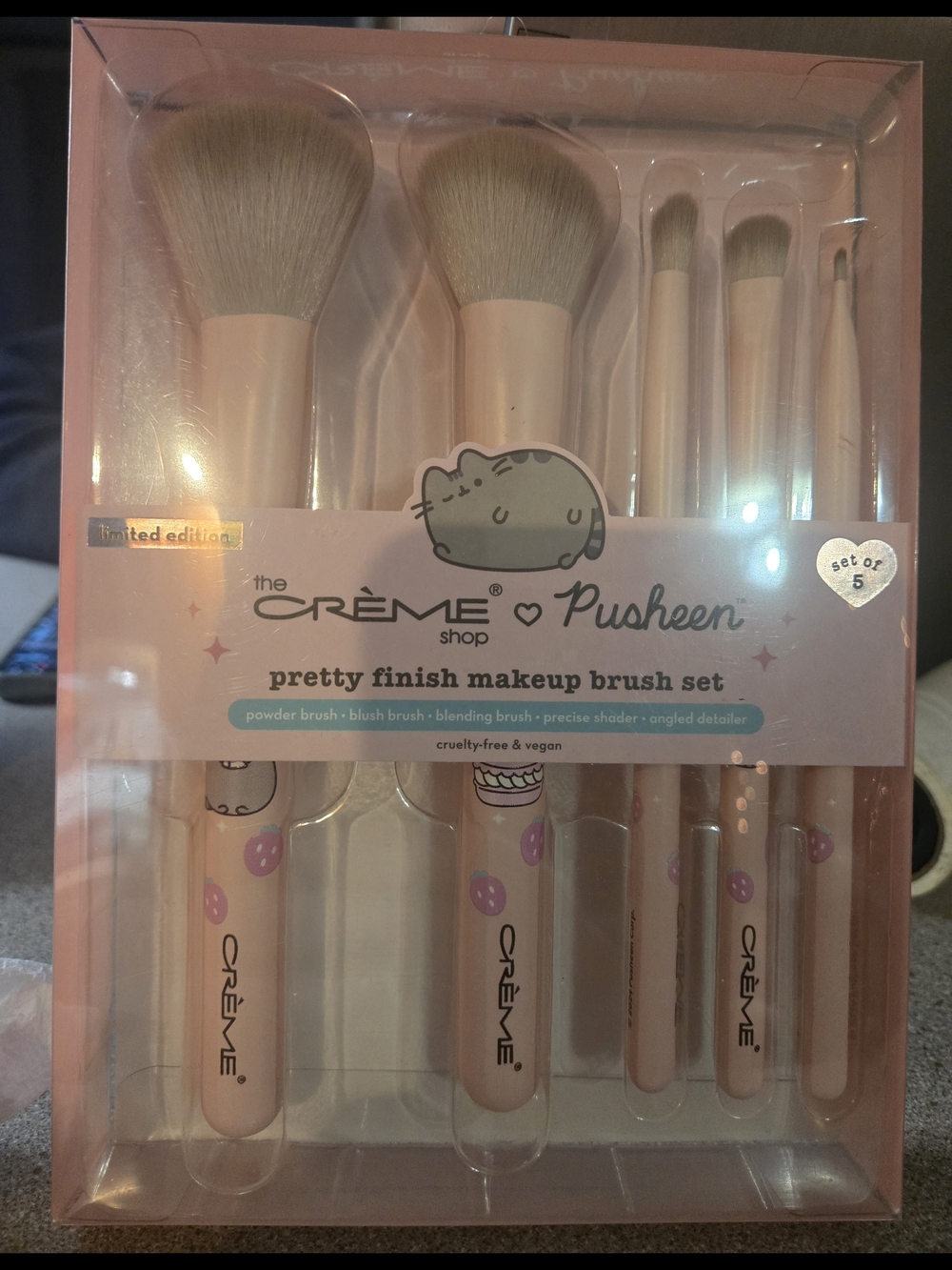 Pusheen x The Crème Shop Makeup Brush Set - Pink